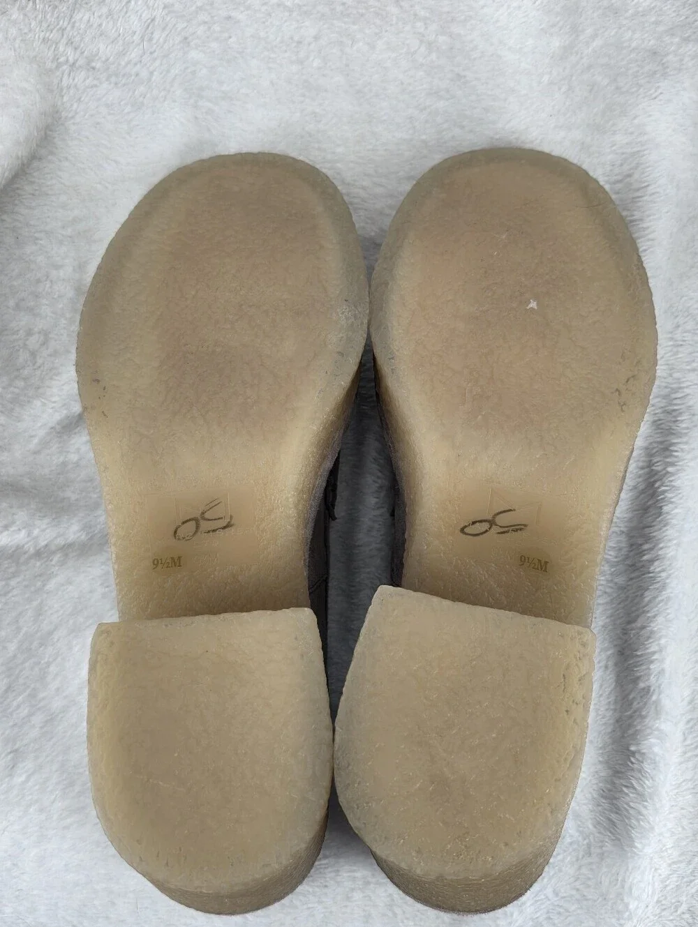 Marc Fisher LTD Lina Taupe Suede Platform Heeled Loafers 9.5M